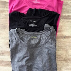 Tek Gear Pink and Black Short Sleeve Tees